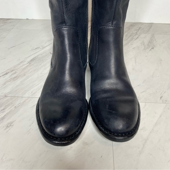 Born Shaunie Black Leather Wide Calf Riding Boot 6M - Picture 10 of 15